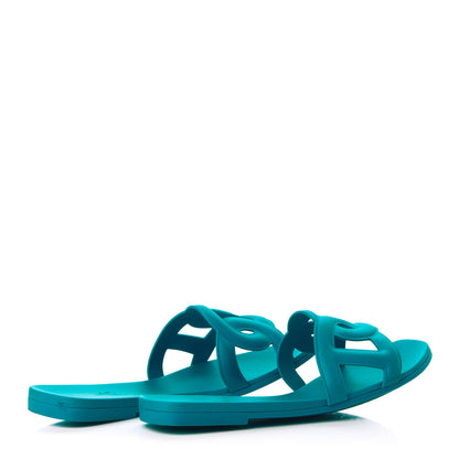 Hermes Rubber Aloha Sandals 39 Bleu Vif 4 of 11