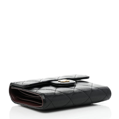 Chanel Caviar Quilted Compact Flap Wallet Black 4 of 9