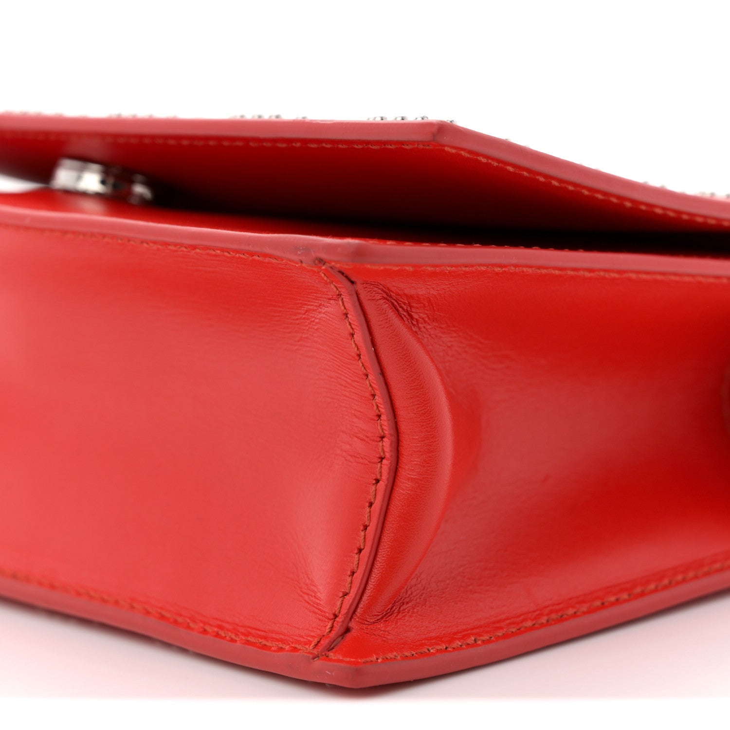 Alaia Calfskin Arabesque Studded Franca Crossbody Piment 10 of 11