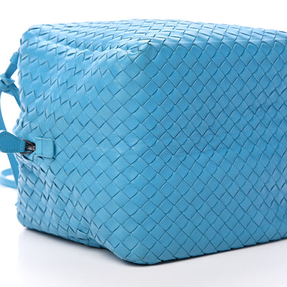 Bottega Veneta Nappa Intrecciato Cube Messenger Turquoise 8 of 10