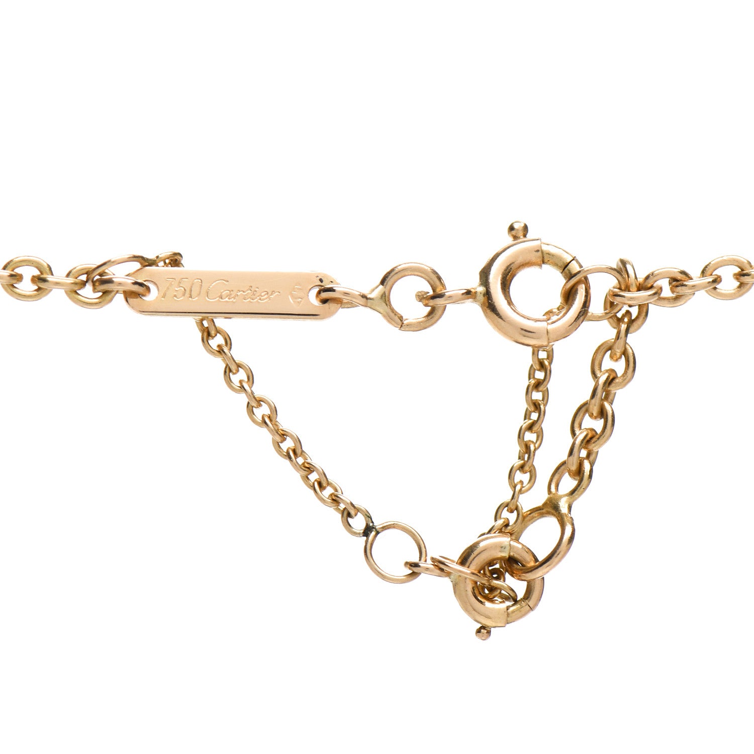 Cartier 18K Pink White Yellow Gold Diamond Trinity Pendant Necklace 4 of 4