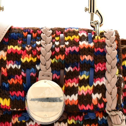 Chloe Cashmere Knit Calfskin Mini Penelope Soft Shoulder Bag Woodrose Multicolor 8 of 10