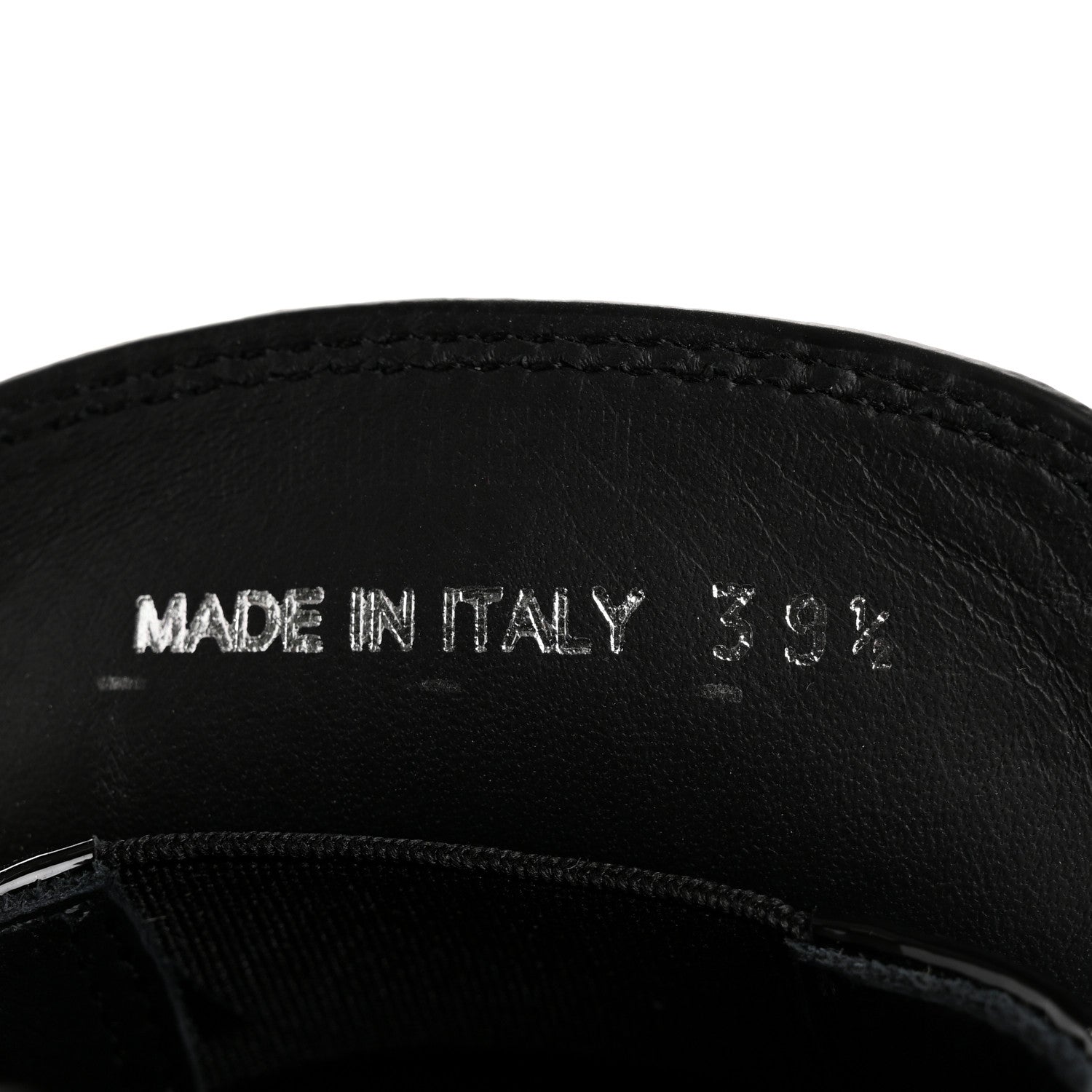 Prada Vernice Metal Triangle Logo 50mm Loafers 39.5 Black 9 of 10