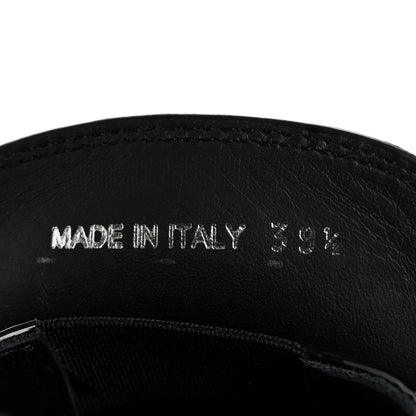 Prada Vernice Metal Triangle Logo 50mm Loafers 39.5 Black 9 of 10