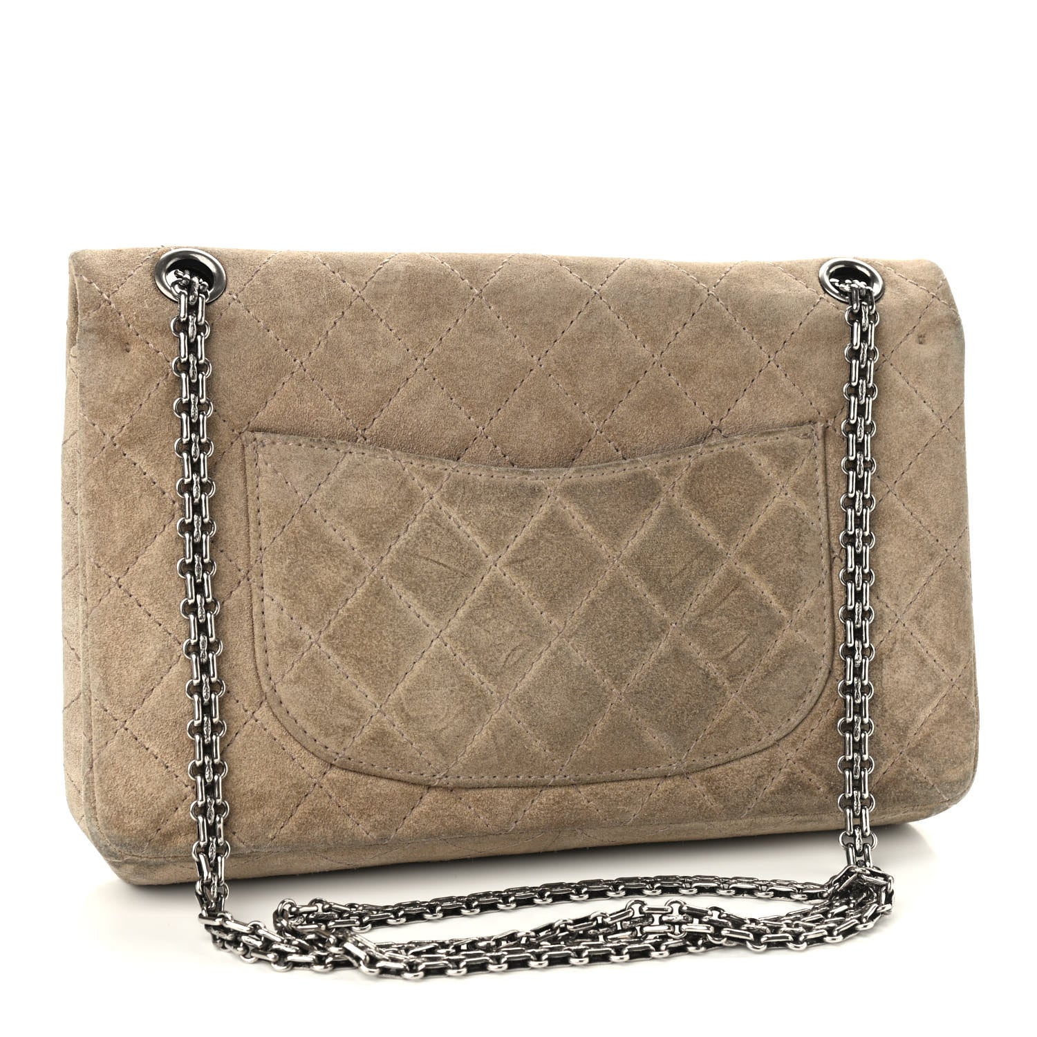 Chanel Suede Calfskin 2.55 Reissue 226 Flap Beige 3 of 14