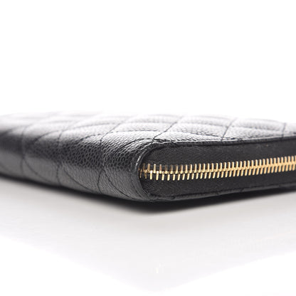 Chanel Caviar Quilted Large Zip Around Organizer Wallet Black 13 of 14
