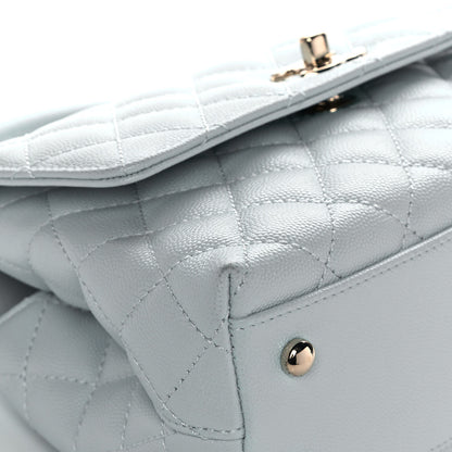 Chanel Caviar Quilted Mini Coco Handle Flap Light Blue 10 of 13