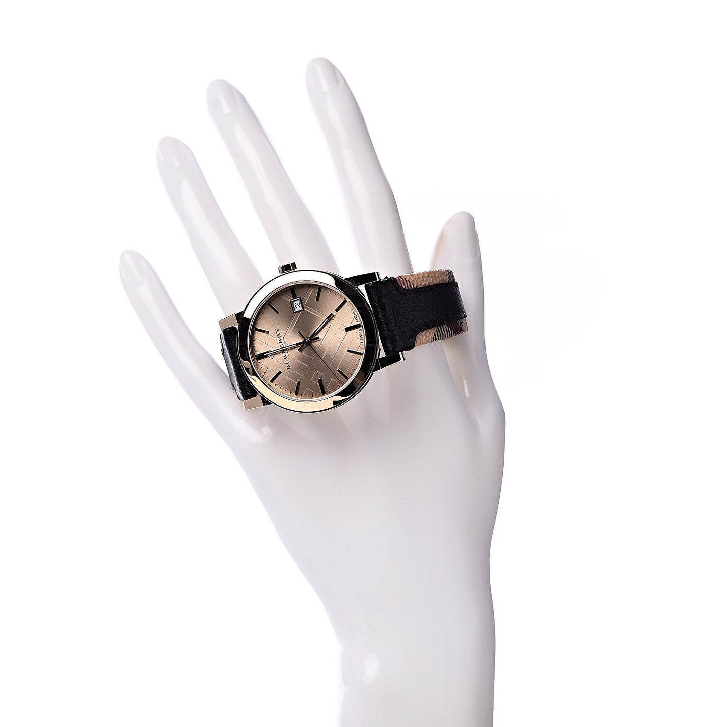 Stainless Steel Calfskin 38mm Quartz Watch Champagne BU9032