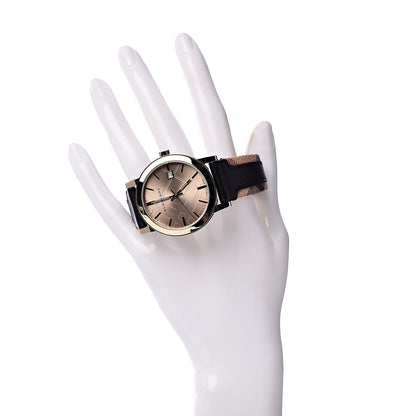 Burberry Stainless Steel Calfskin 38mm Quartz Watch Champagne BU9032 2 of 10