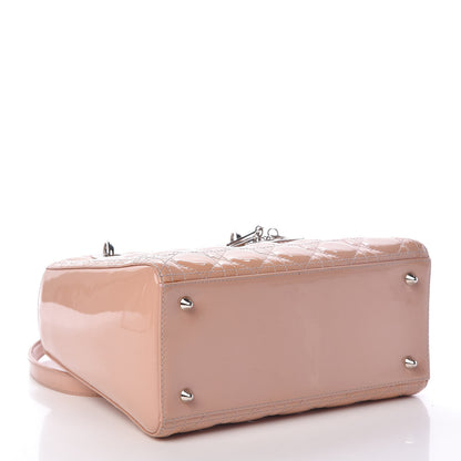 Christian Dior Patent Cannage Medium Lady Dior Beige 4 of 18