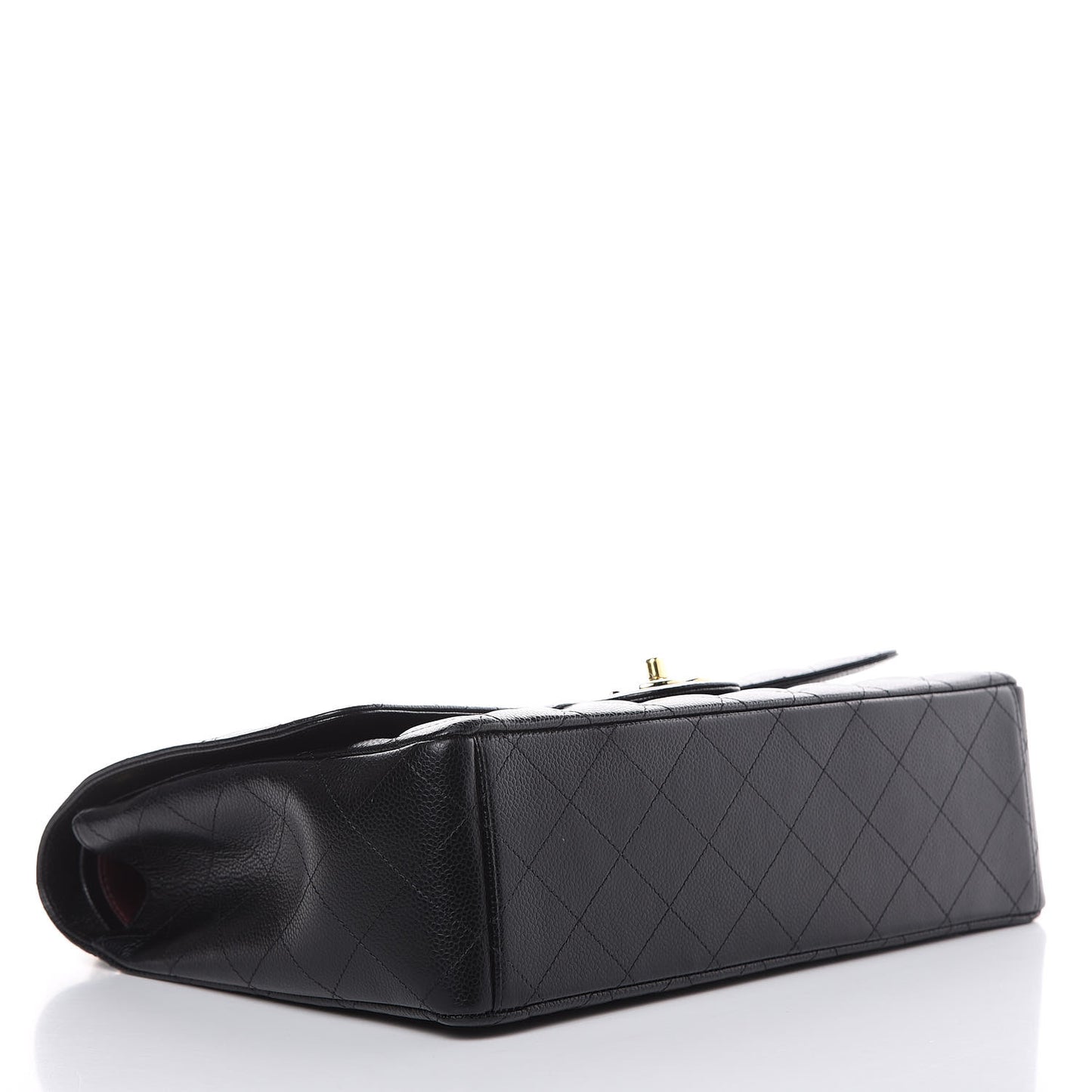 Caviar Quilted Maxi Double Flap Black