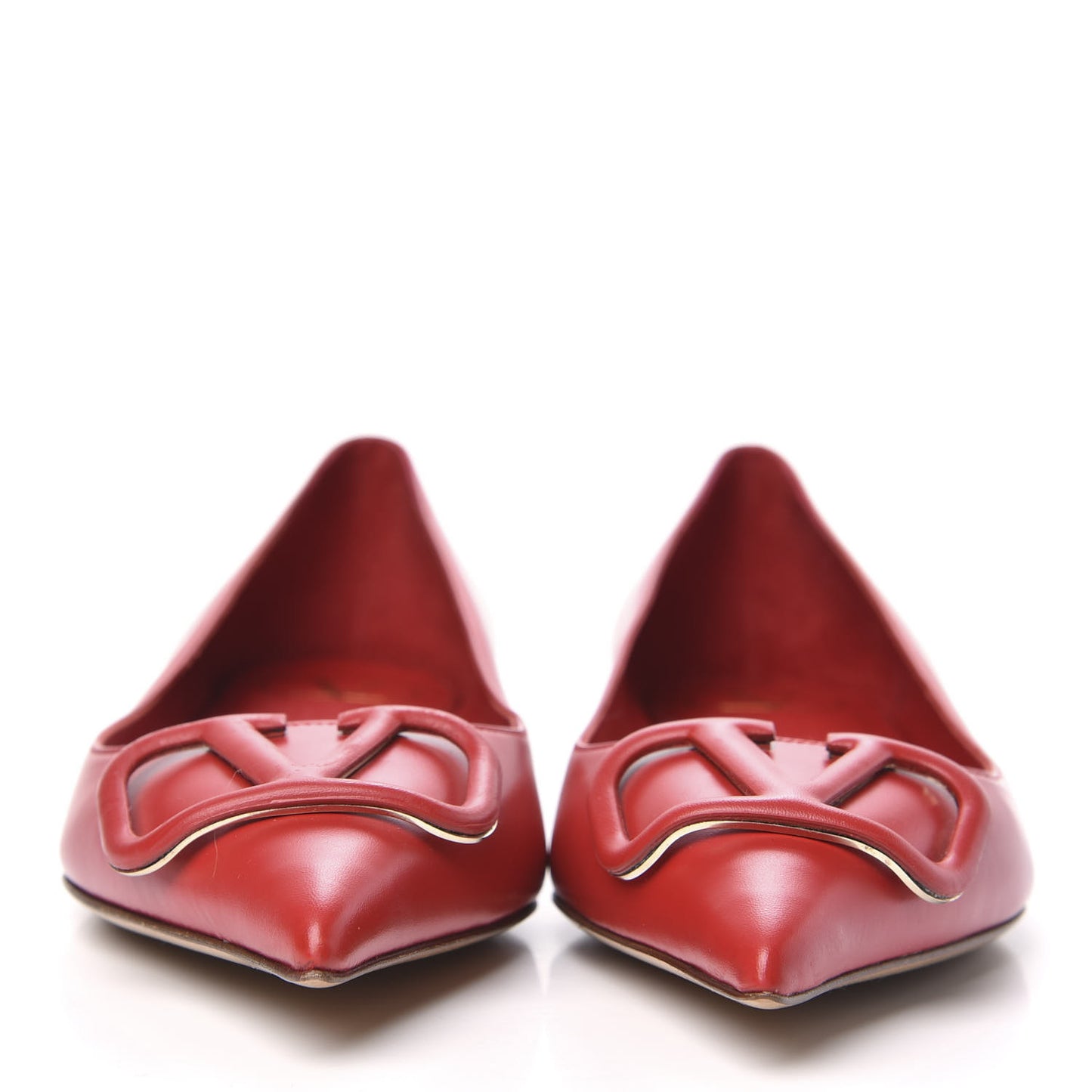 Nappa Vlogo Flats 37.5 Rouge Pur