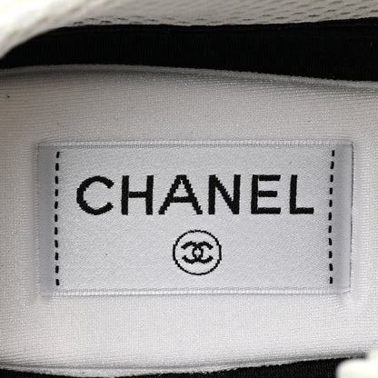 Chanel Calfskin Suede Crystal Womens CC Sneakers 40 White 8 of 9