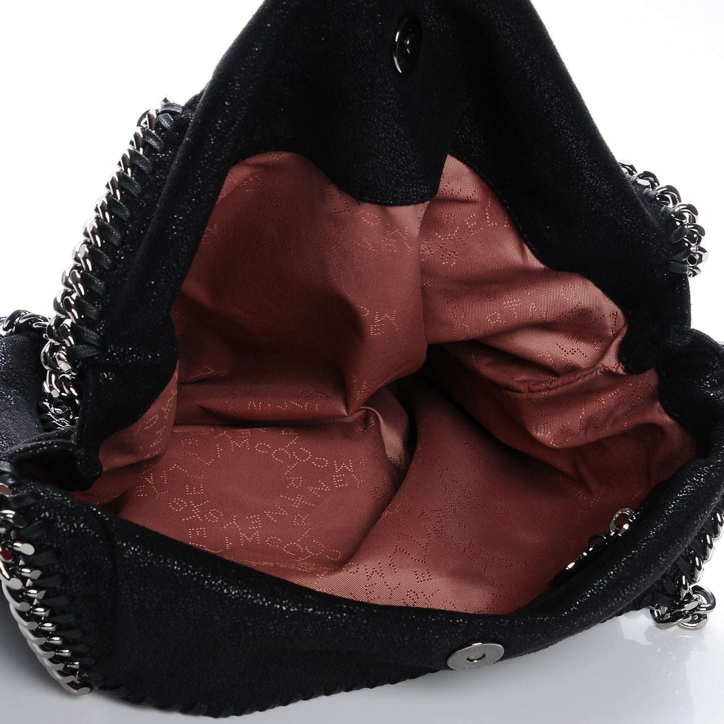 Shaggy Deer Small Falabella Fold Over Tote Black