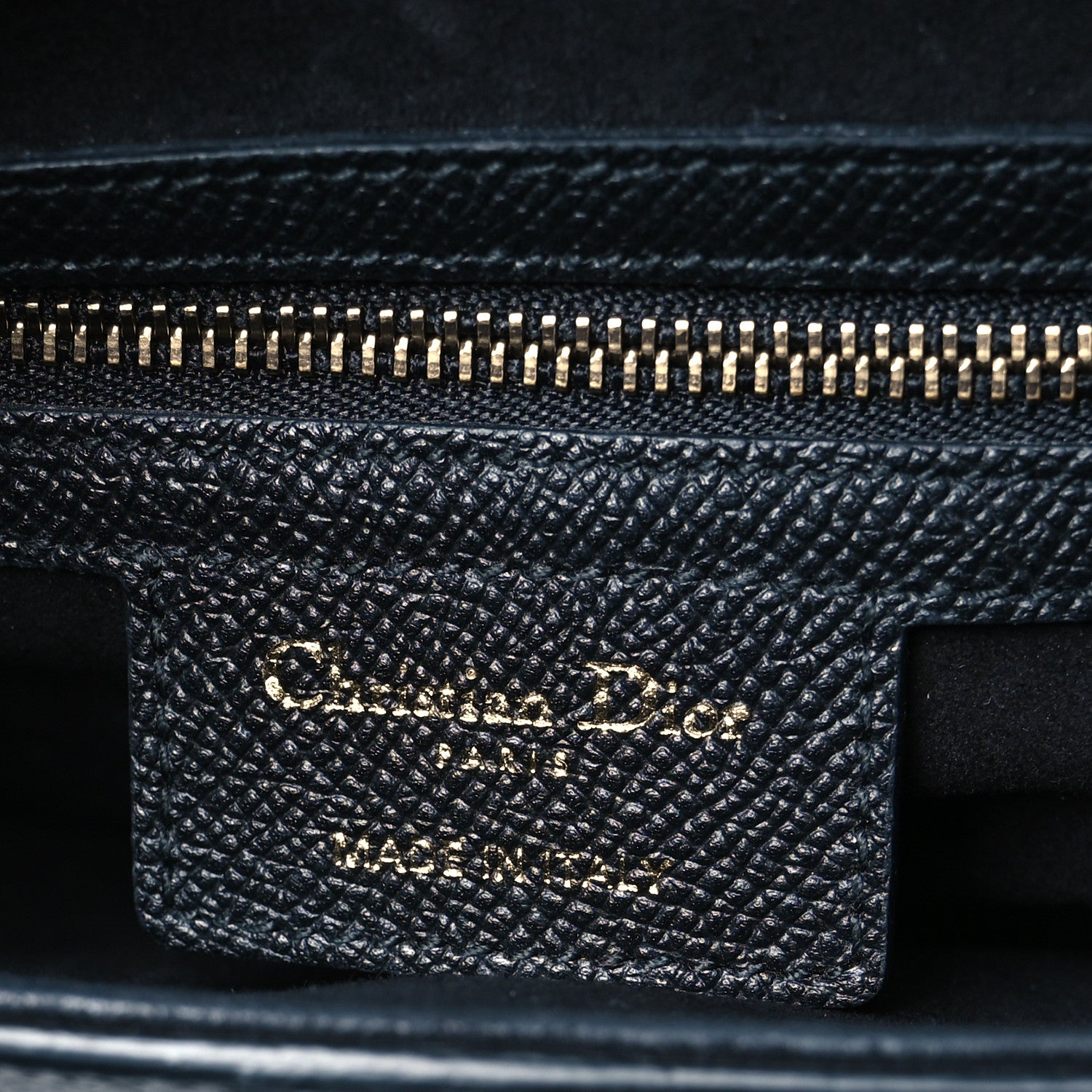 Christian Dior Grained Calfskin Saddle Bag With Strap Black 6 of 11