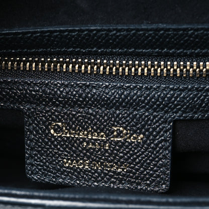 Christian Dior Grained Calfskin Saddle Bag With Strap Black 6 of 11