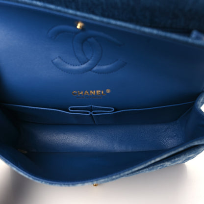 Chanel Denim Quilted Medium Double Flap Blue 5 of 10