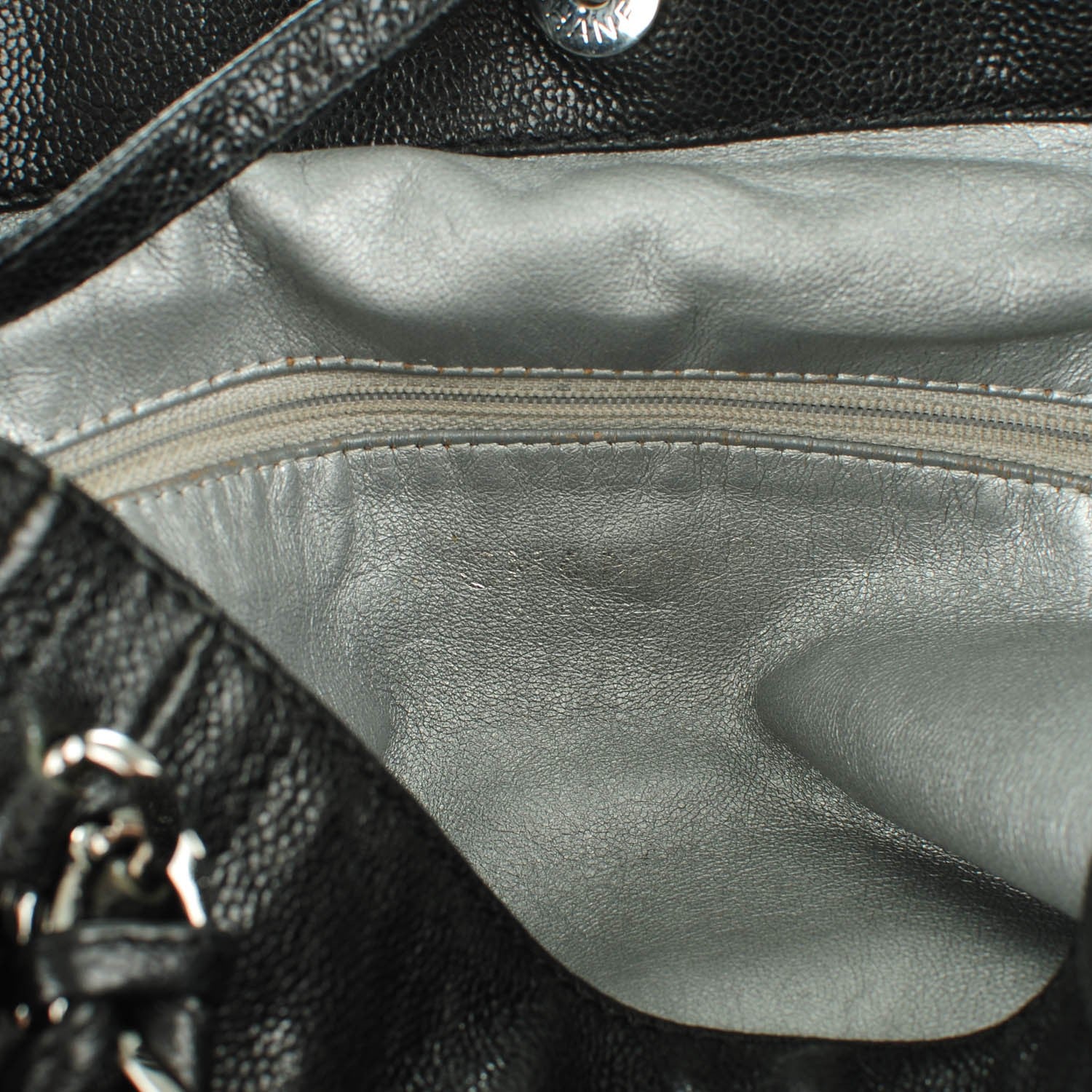 Chanel Glazed Caviar Modern Chain Tote Black 6 of 7