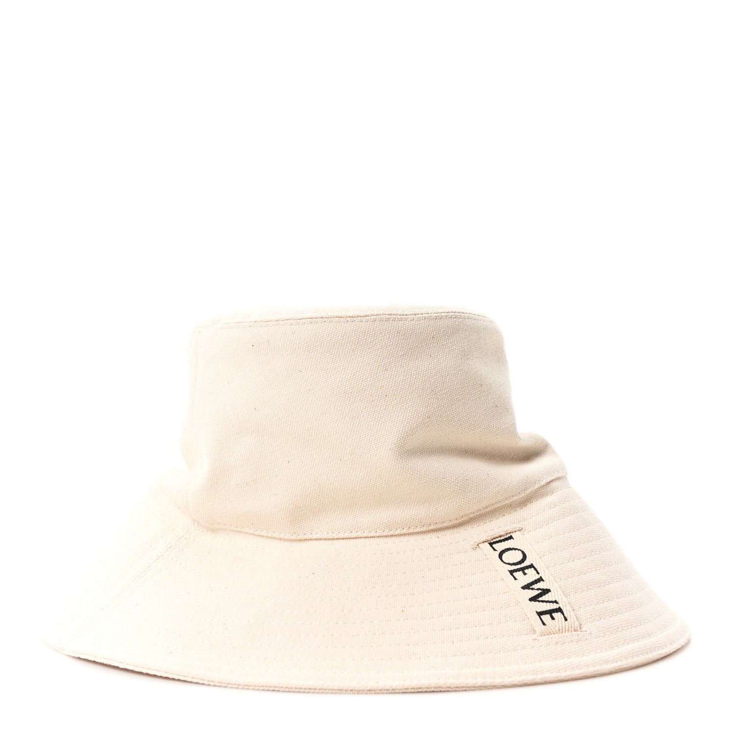 Loewe Canvas Calfskin Fisherman Bucket Hat 57 Soft White 4 of 8