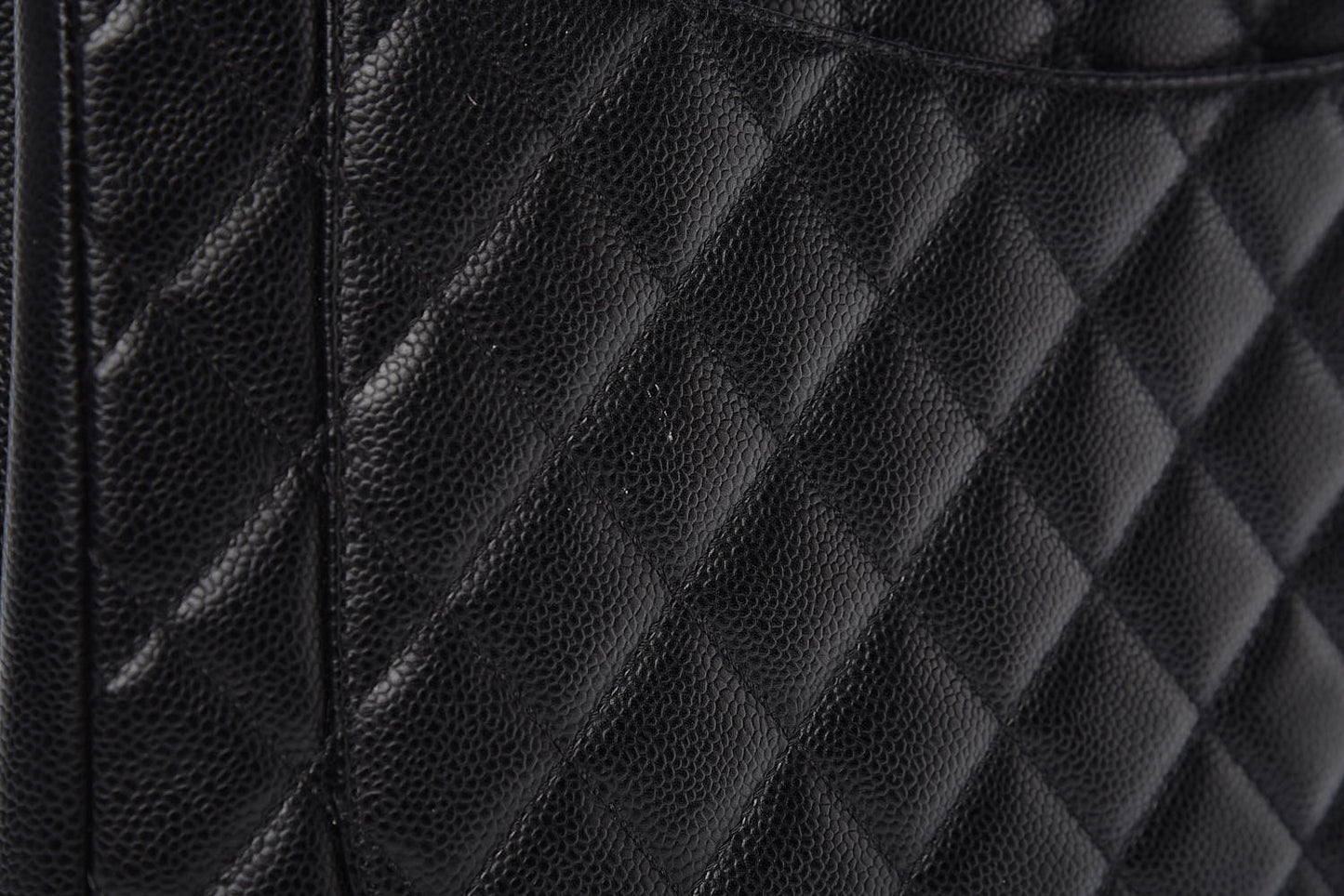 Caviar Quilted Grand Shopping Tote GST Black