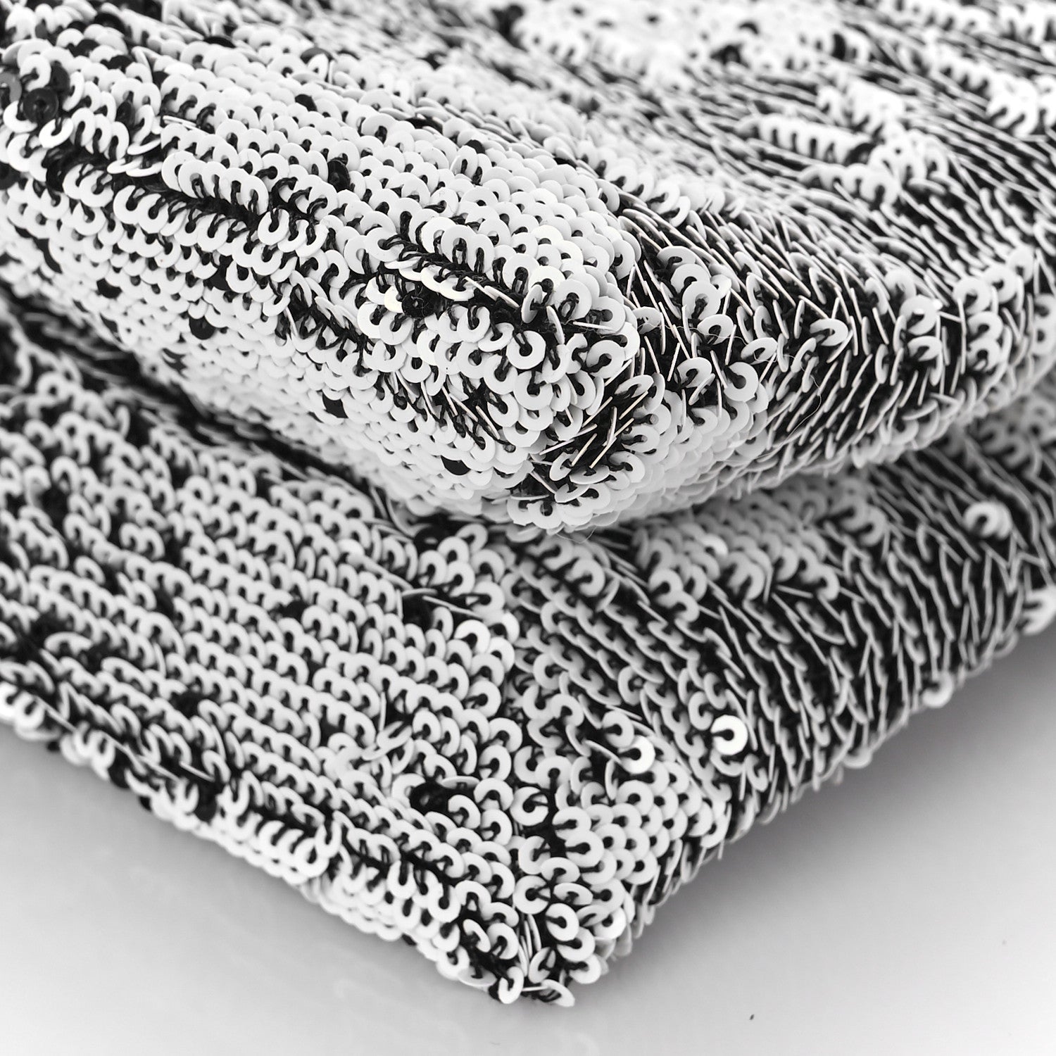 Christian Dior Sequin Clutch Black White 8 of 8