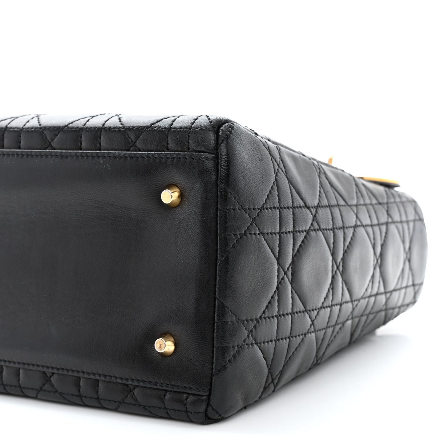 Lambskin Cannage Medium Lady Dior Black