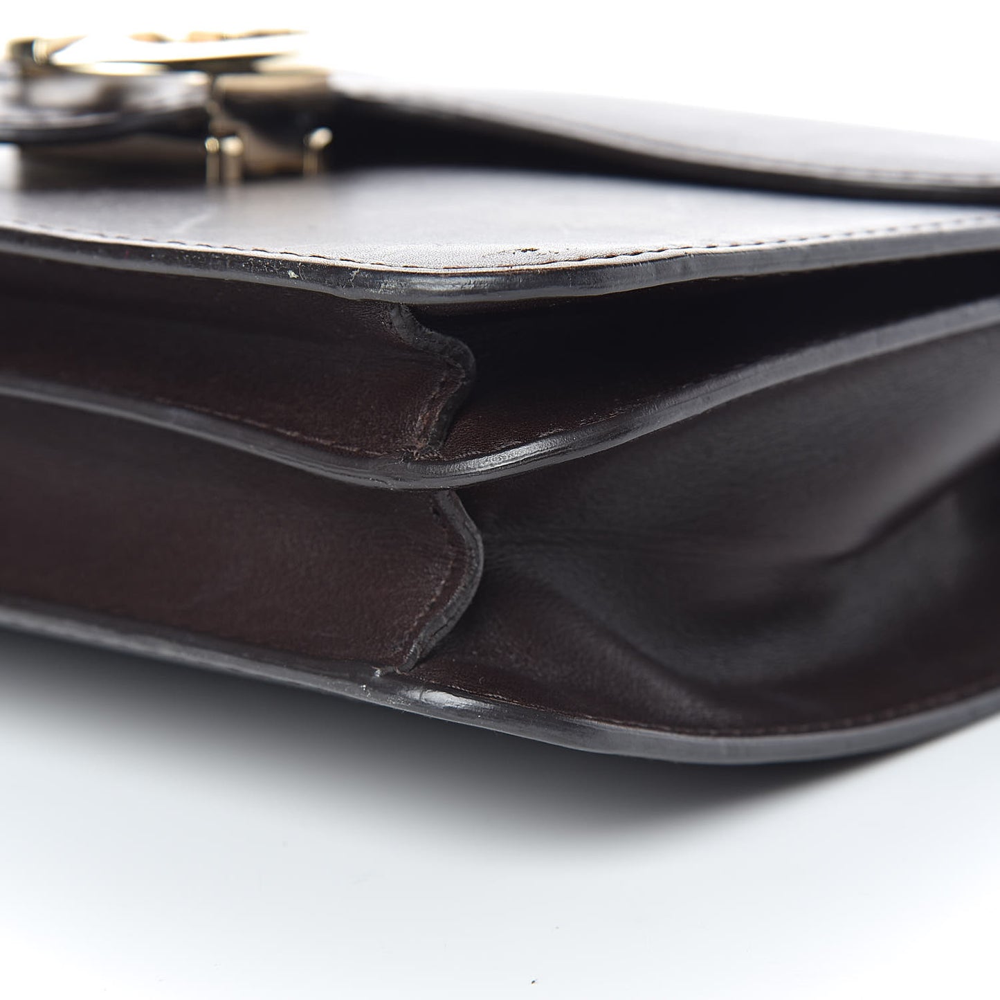 Calfskin Medium 1973 Shoulder Flap Bag Dark Brown