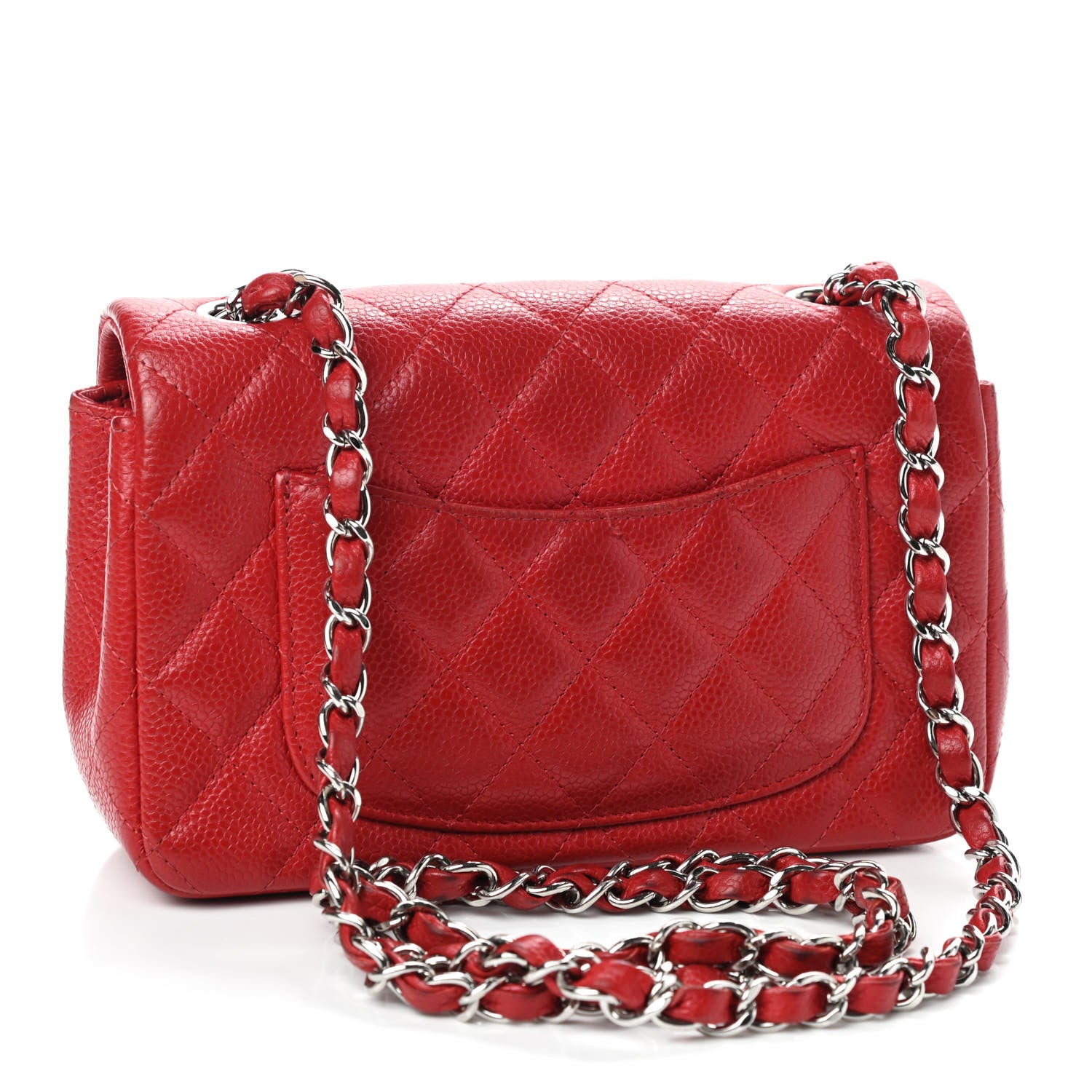 Chanel Caviar Quilted Mini Rectangular Flap Red 3 of 12