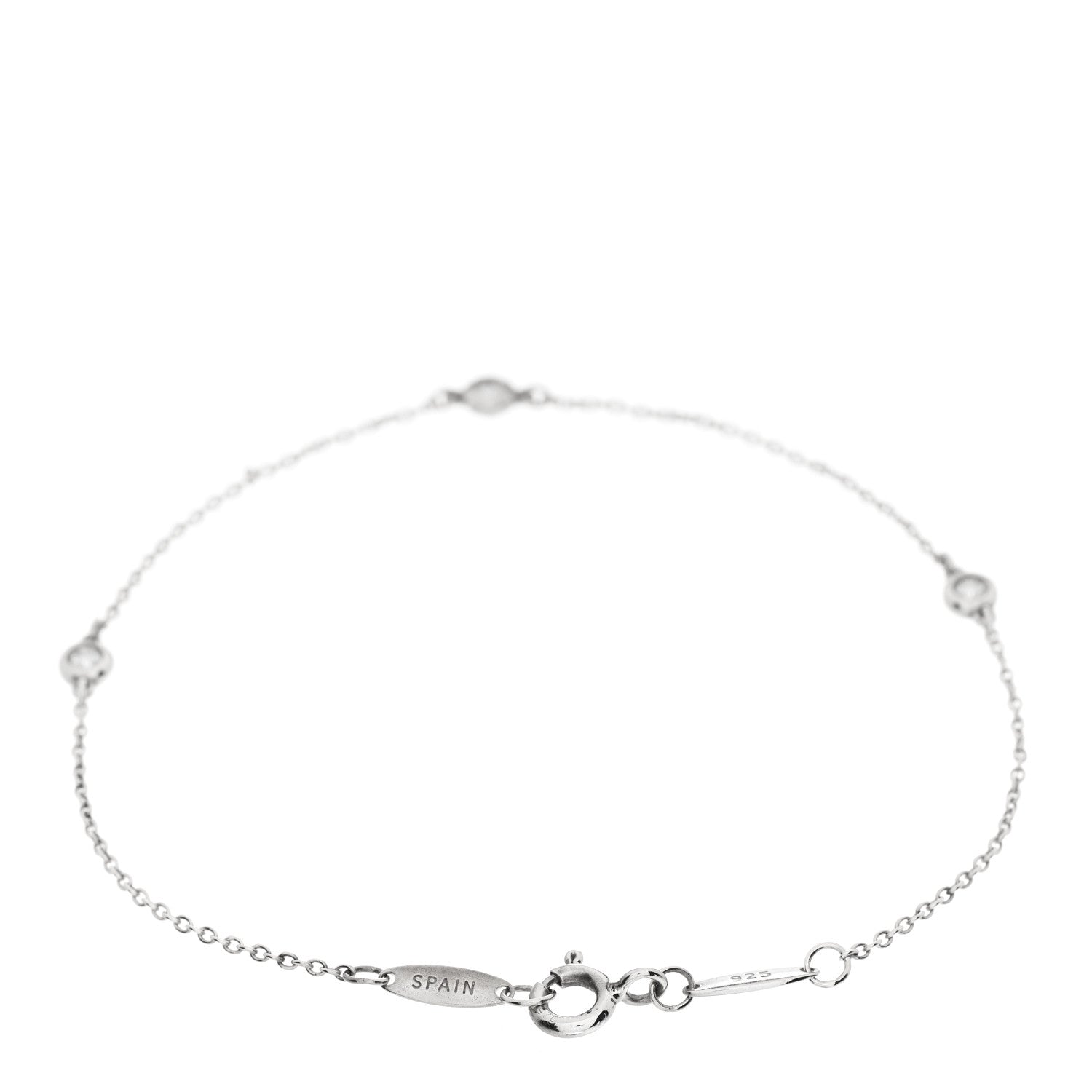 Tiffany Sterling Silver Diamond .09ct Elsa Peretti Diamonds By The Yard Bracelet 2 of 6