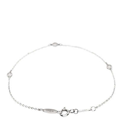 Tiffany Sterling Silver Diamond .09ct Elsa Peretti Diamonds By The Yard Bracelet 2 of 6