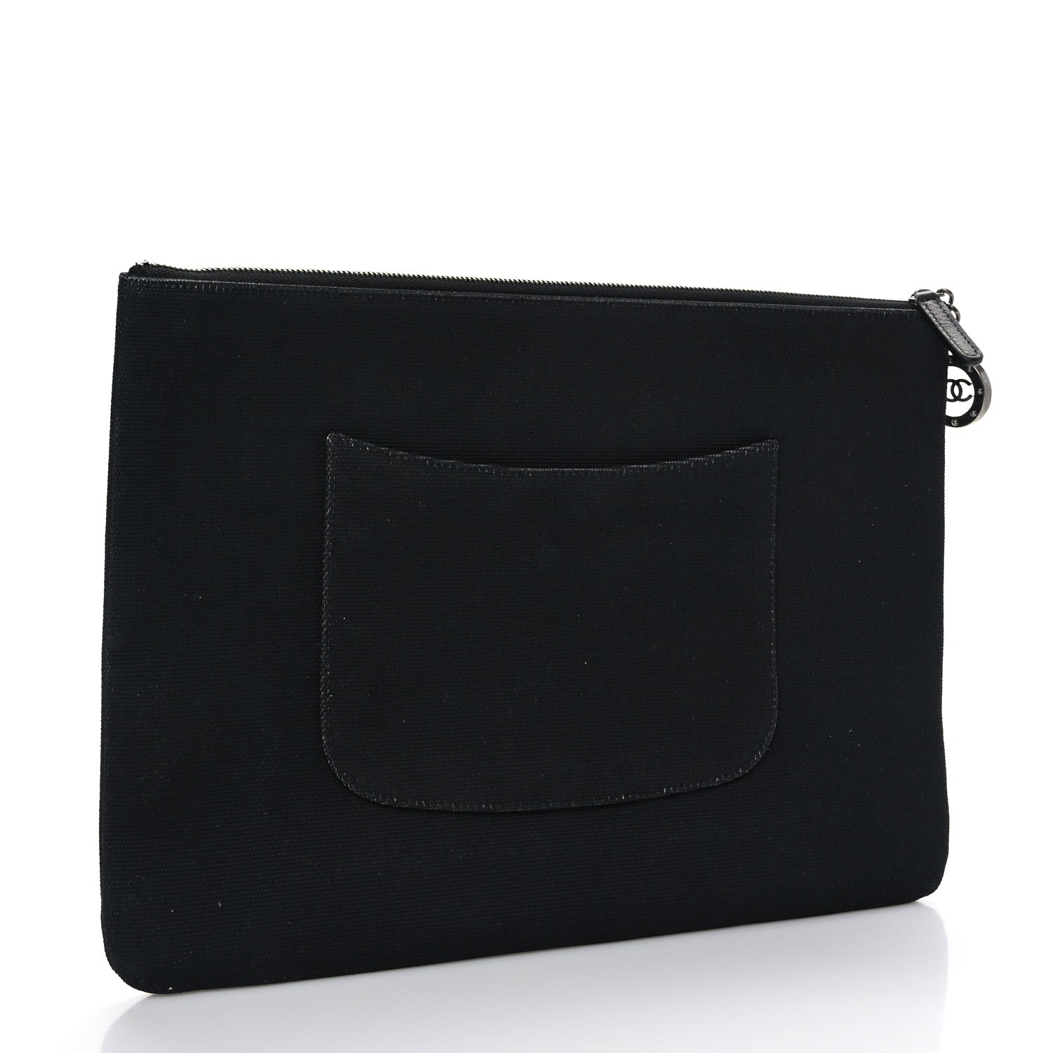 Chanel Canvas La Pausa Large Cosmetic Case Black 2 of 6