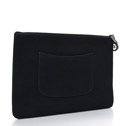 Chanel Canvas La Pausa Large Cosmetic Case Black 2 of 6