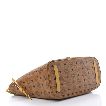 MCM Visetos Medium Liz Reversible Shopper Tote Cognac Yellow 8 of 16
