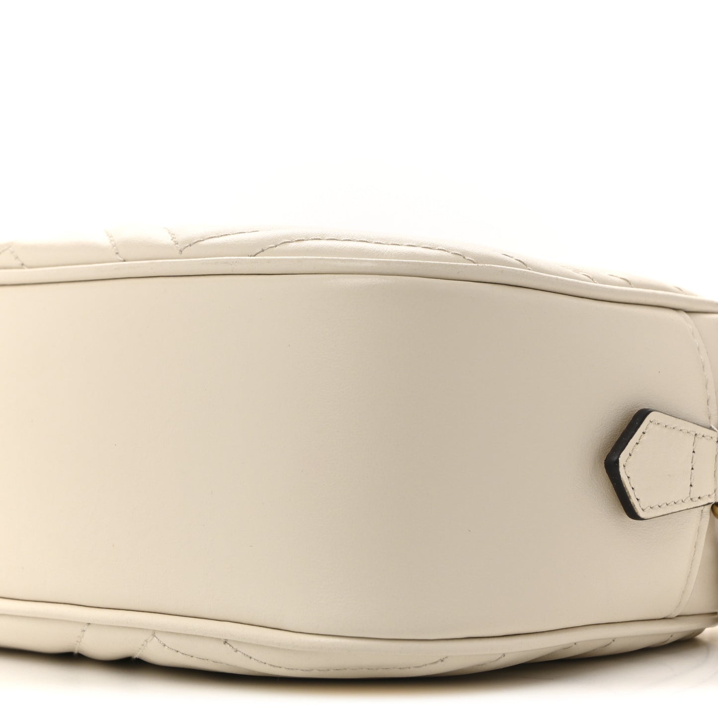 Calfskin Matelasse Small GG Marmont Chain Shoulder Bag White