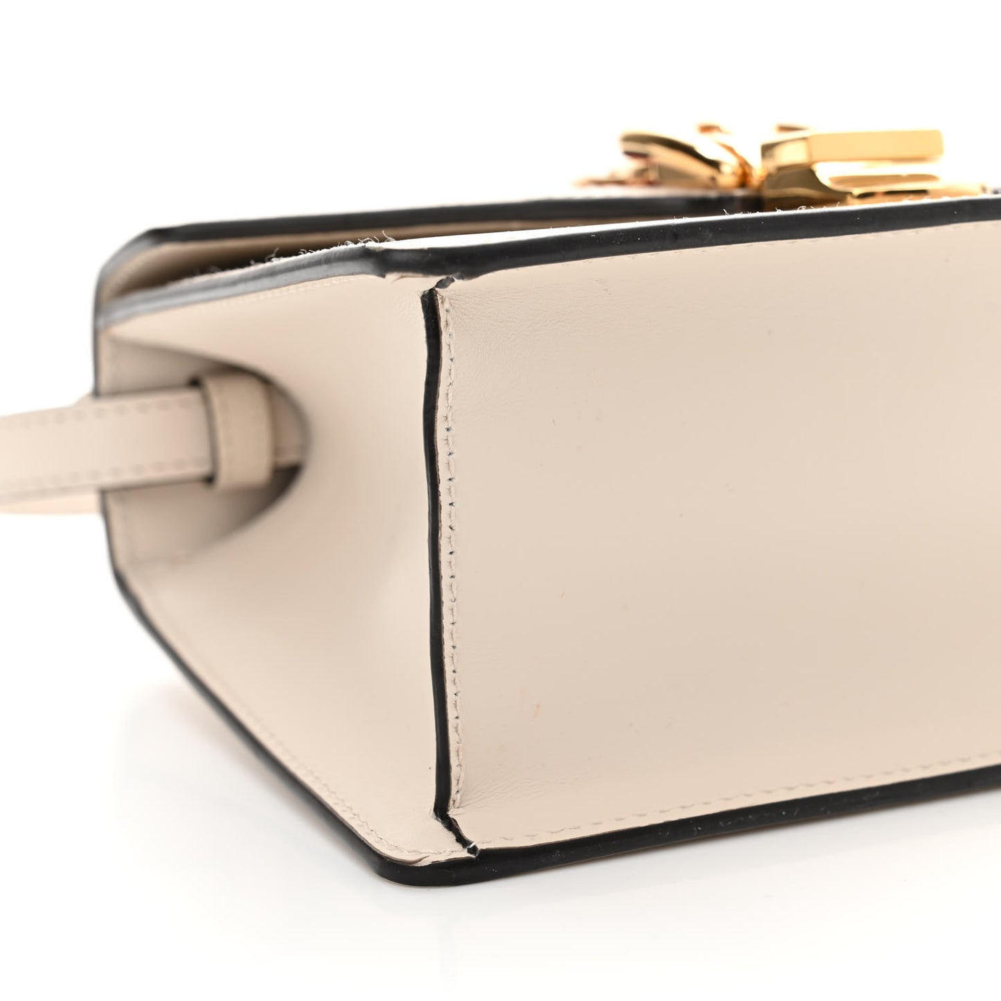 Calfskin Mini Sylvie Top Handle Bag White