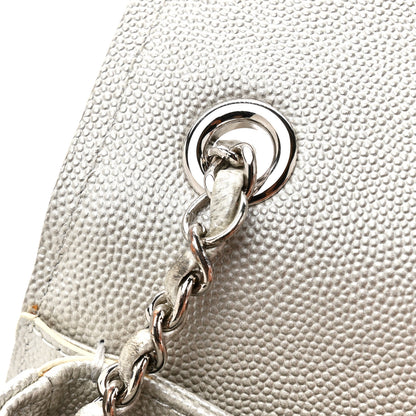Chanel Metallic Caviar Small Coco Curve Messenger Flap Silver 14 of 14