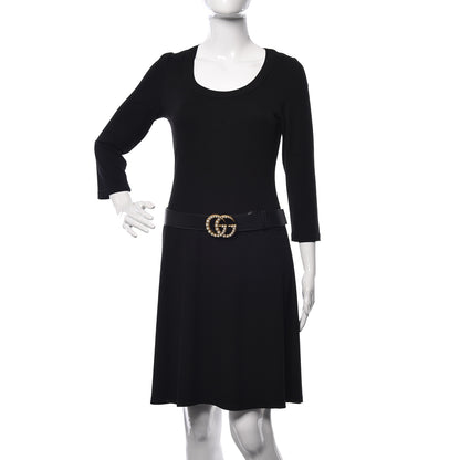 Gucci Moon Calfskin Pearl Double G 40mm Belt 95 38 Black Cream 2 of 6