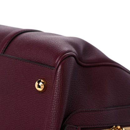 Burberry Derby Calfskin Medium Alchester Bowling Bag Mahogany Red 11 of 15