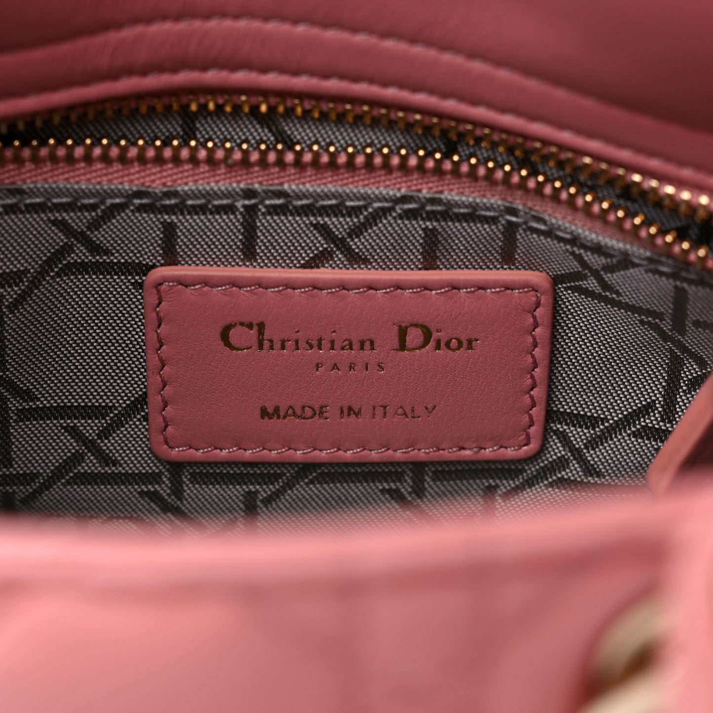Lambskin Cannage Mini Lady Dior Pink