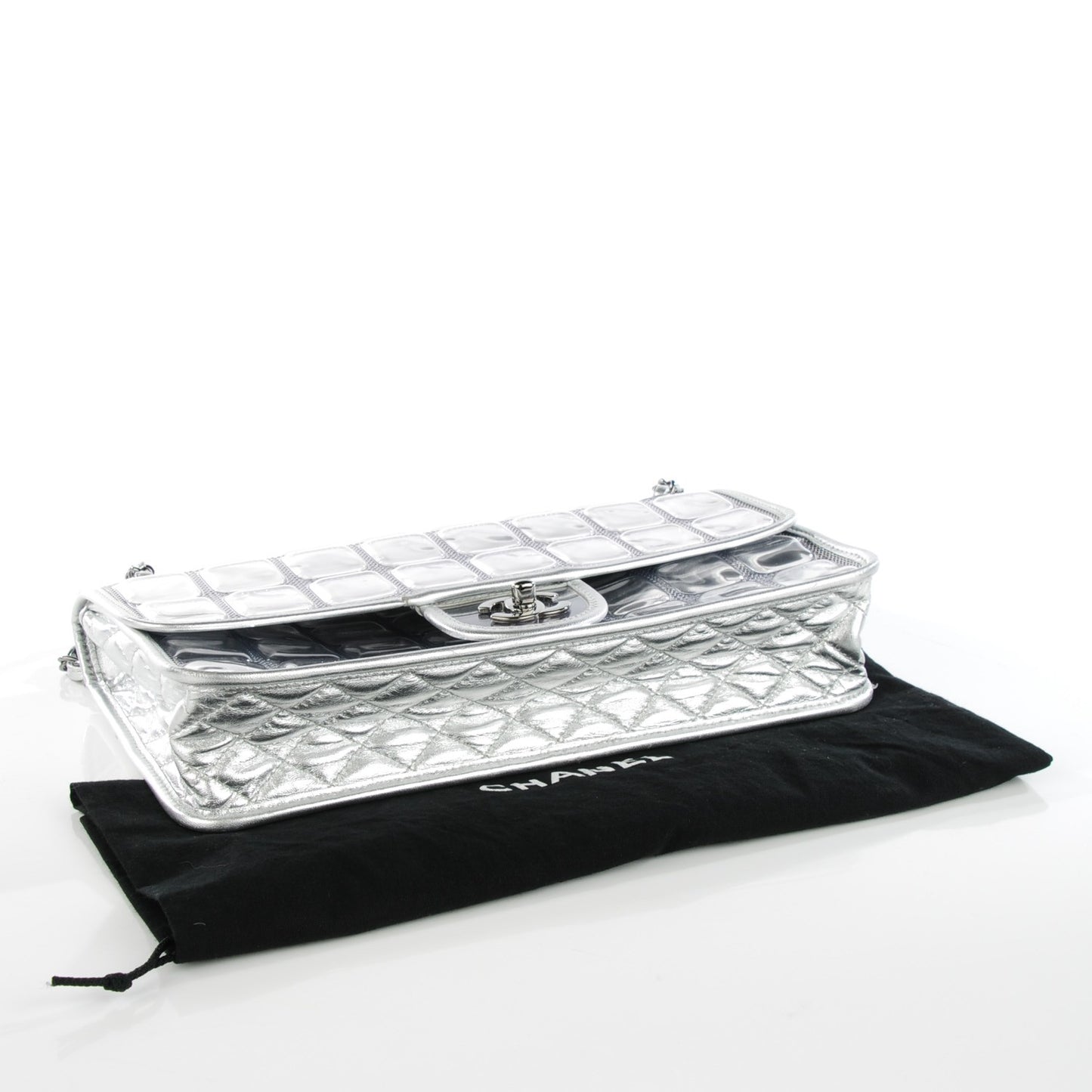 Vinyl Large Ice Cube Flap Silver