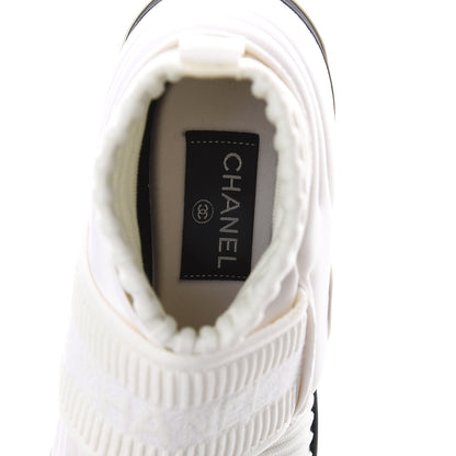 Chanel Stretch Fabric CC Sneakers 35 White 5 of 7