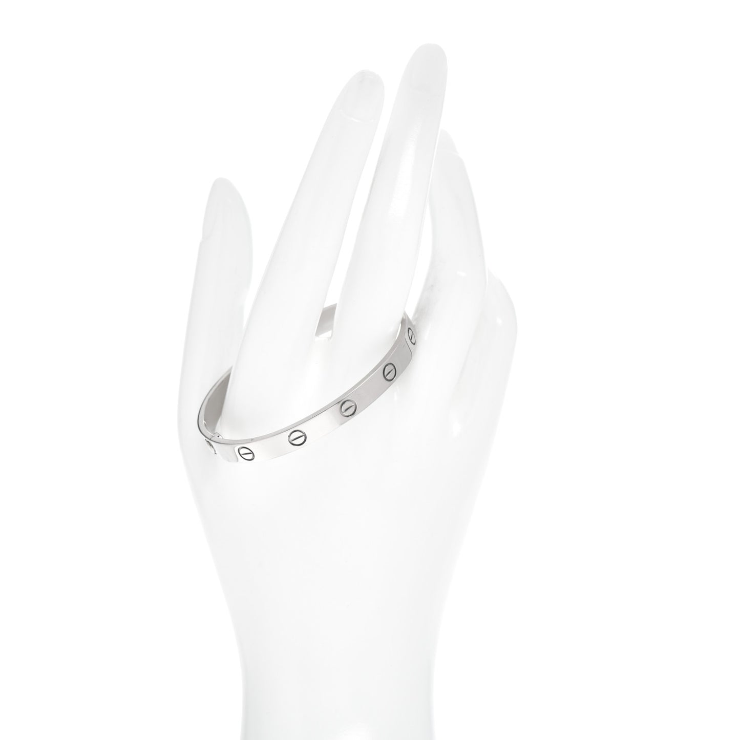 18K White Gold LOVE Bracelet 16