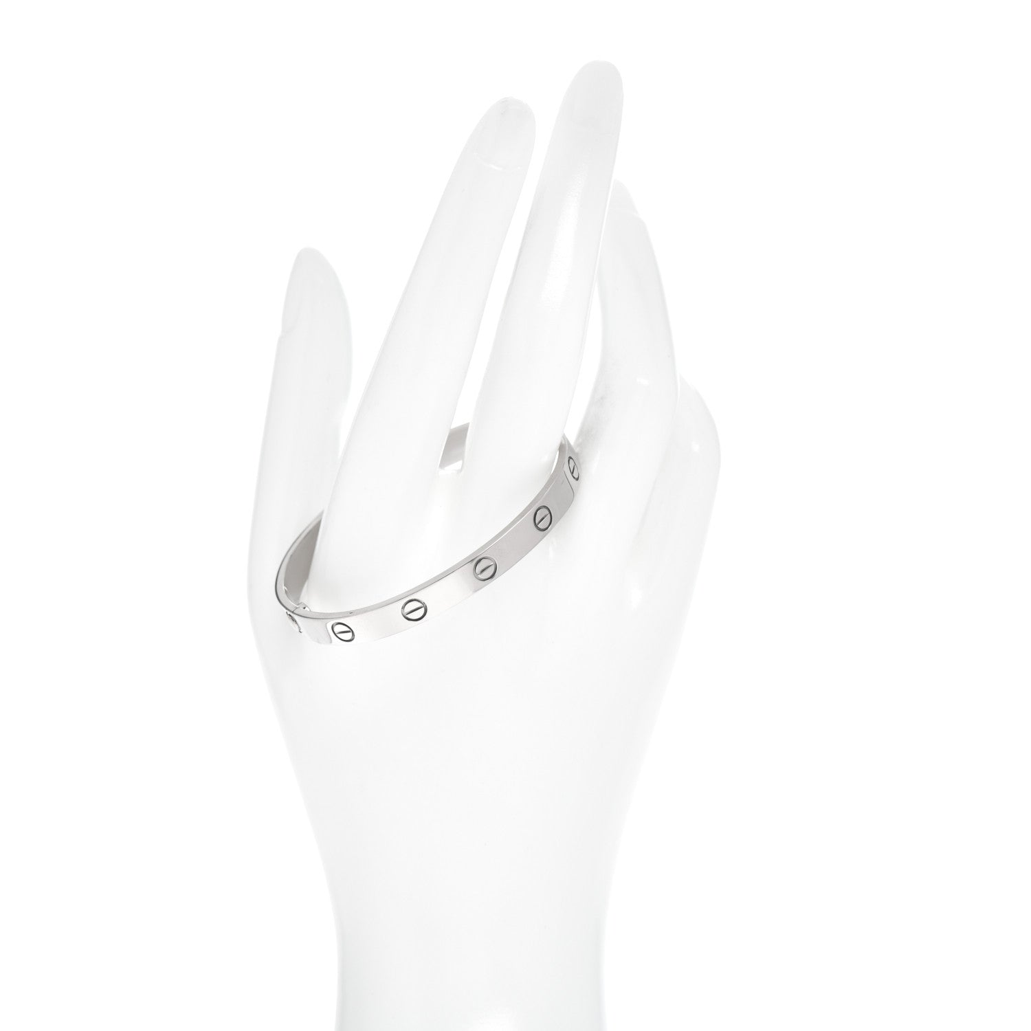 Cartier 18K White Gold LOVE Bracelet 16 2 of 6