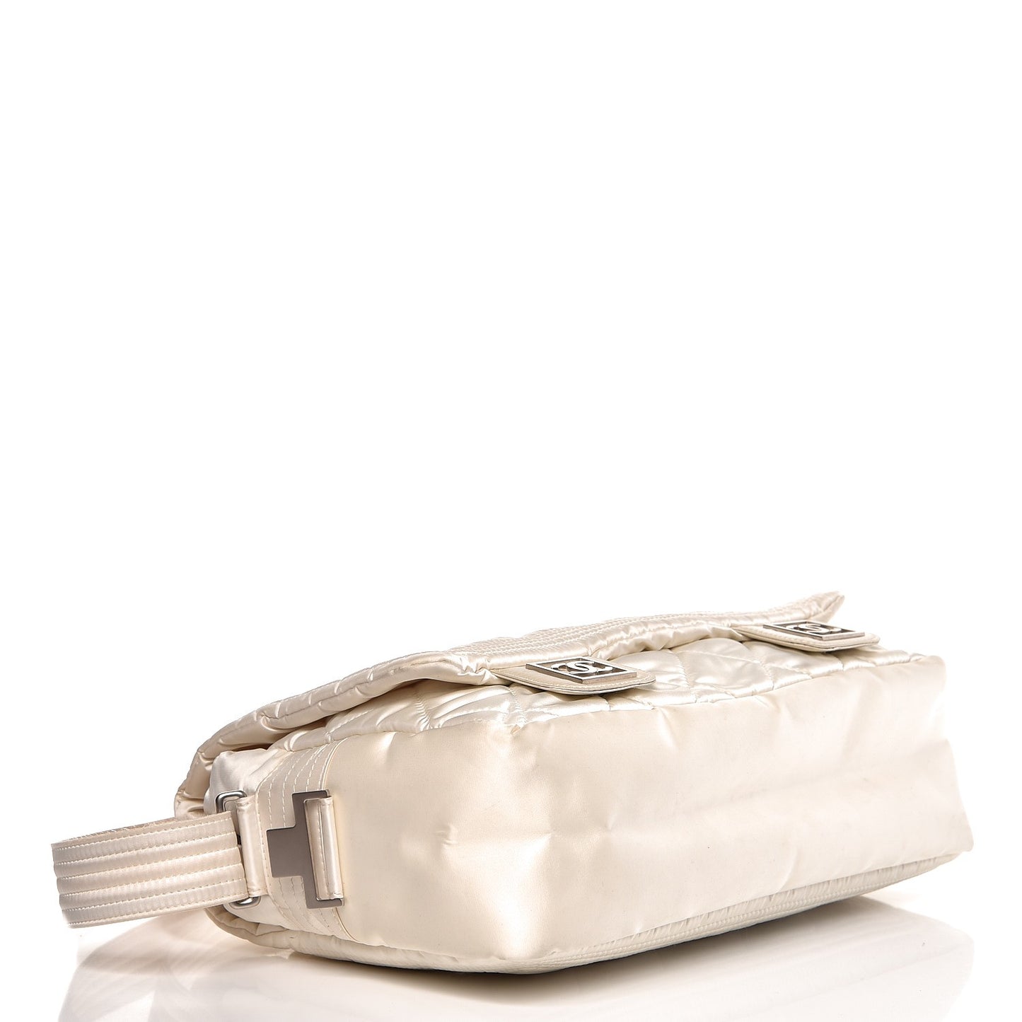 Nylon Ski Messenger Bag White