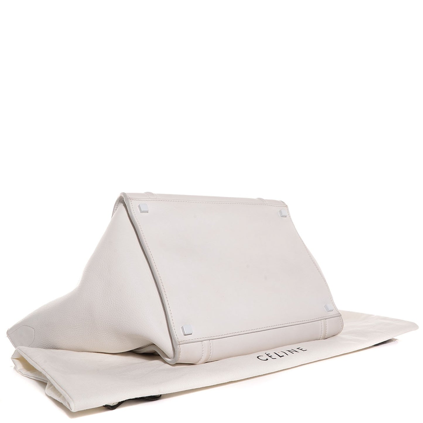 Supple Calfskin Medium Phantom Luggage White