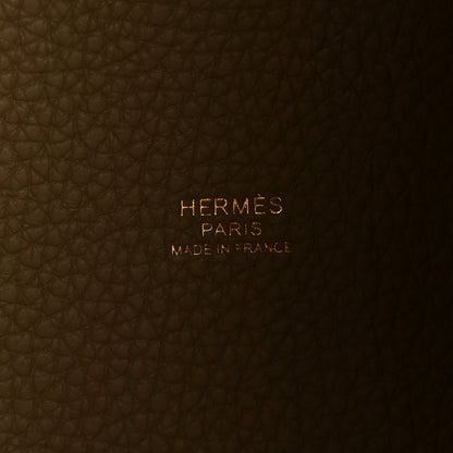 Hermes Taurillon Clemence Picotin Lock 22 MM Beige Marfa 6 of 10