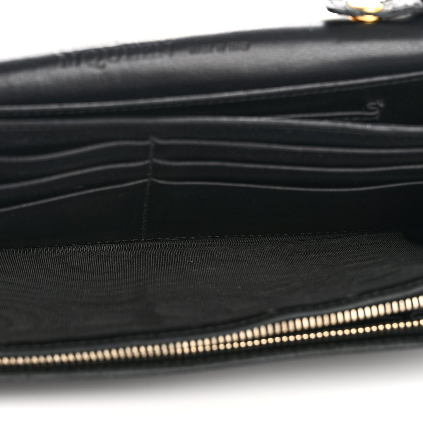 Calfskin Studded Wallet on Chain Black