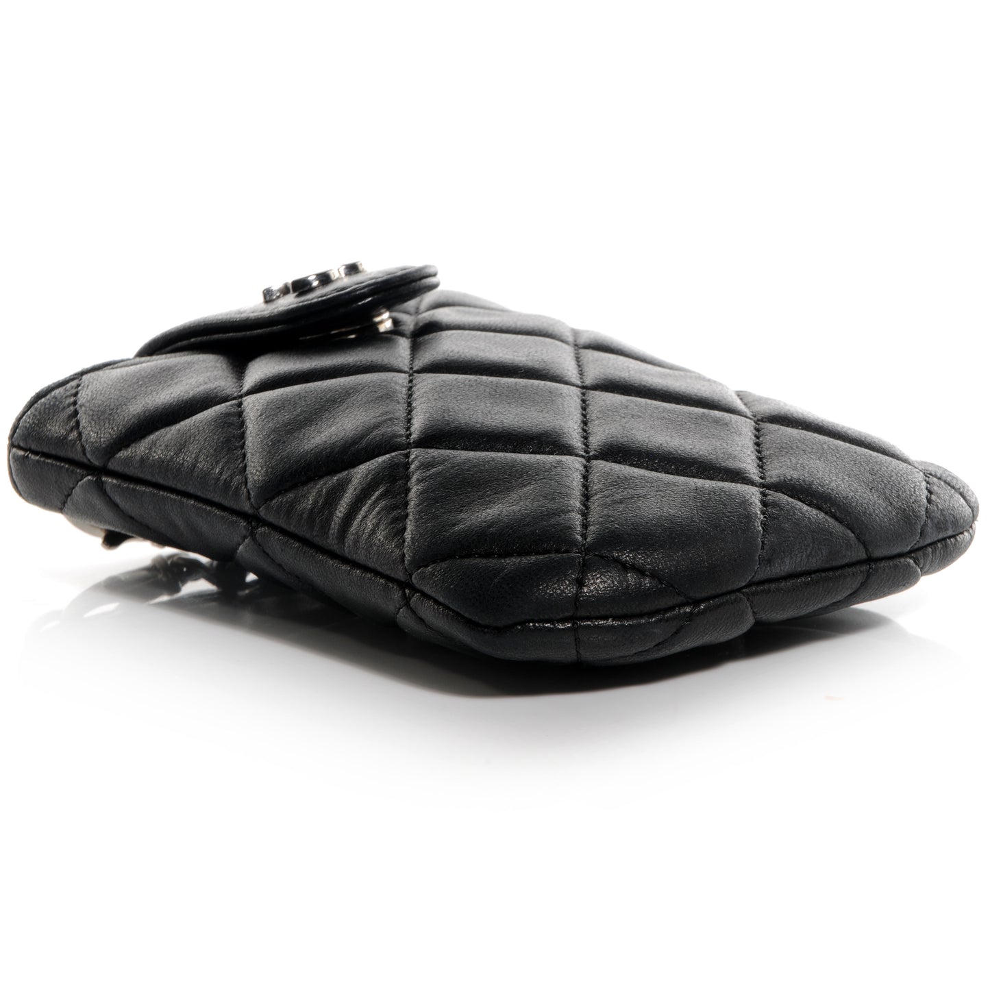 Lambskin Quilted Phone Case Black