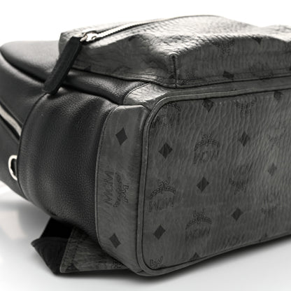 MCM Visetos Calfskin Medium Geonautic Backpack Black Phantom Grey 9 of 10