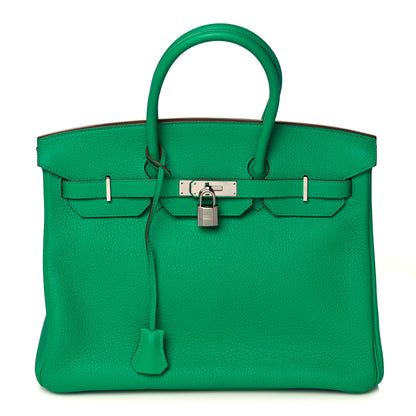 Hermes Taurillon Clemence Birkin 35 Menthe 1 of 34